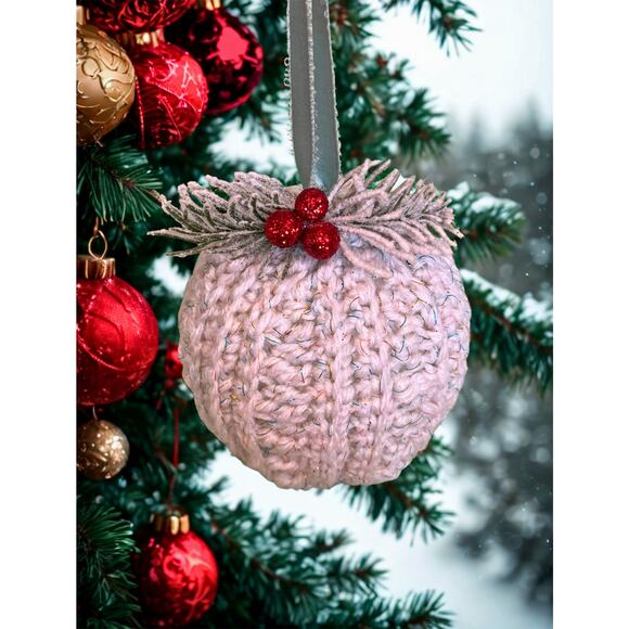 Handmade Crocheted Christmas Ornament Christmas Bauble - Picture 5 of 5